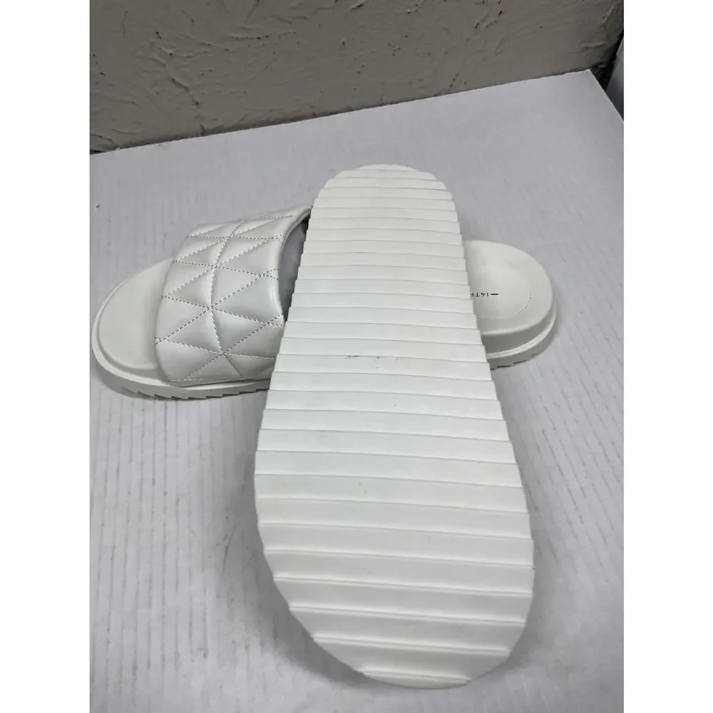 14TH‎ & Union Tallin Women's Slide Sandal in White Size 9